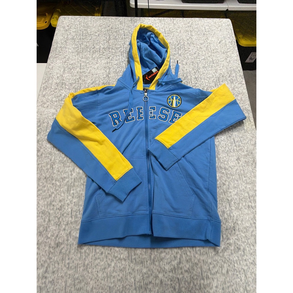 FISLL WNBA‎ Chicago Sky Angel Reese Full Zip Hoodie Blue Yellow WW4F4504H Small